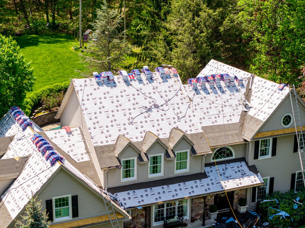 Residential exterior photographed for contractor marketing