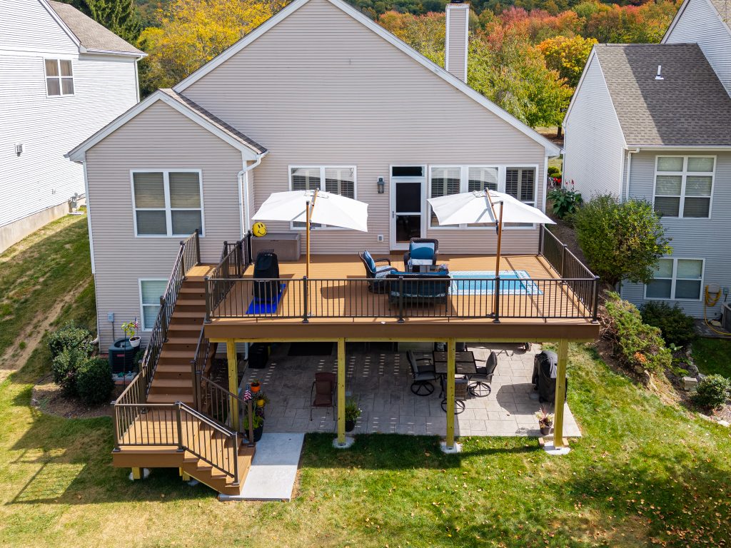 Deck craftsmanship photographed for contractor marketing